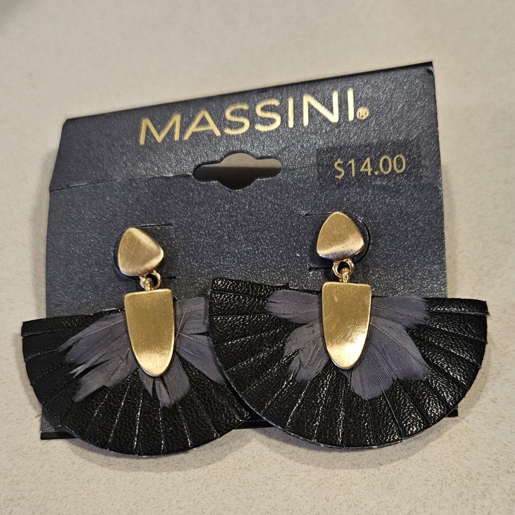 Earings Faux Leather 8$